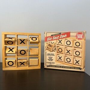 Wooden Tic Tac Toe Game (new in box)
